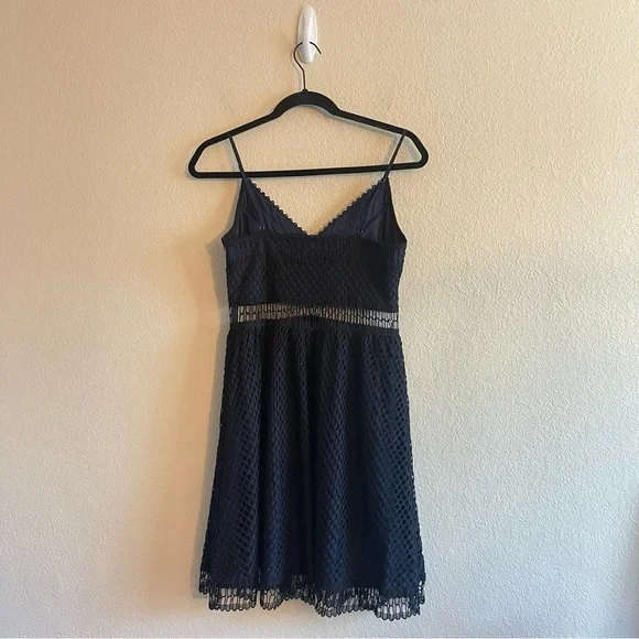 Revolve Likely Glencoe Fence Lace Sleeveless Dress Navy Black Mini Womens Size 6 - Picture 3 of 12